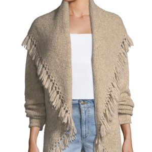 love shack fancy tassel gold cardigan